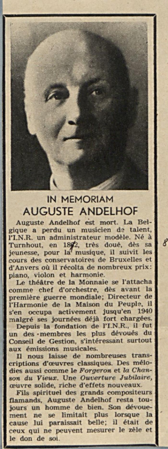 Auguste Andelhof, toondichter
