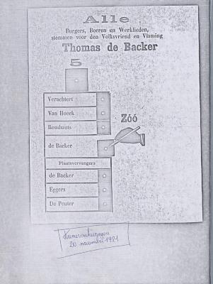 Thomas de Backer, onderwijzer, volksvertegenwoordiger, schepen te Mol