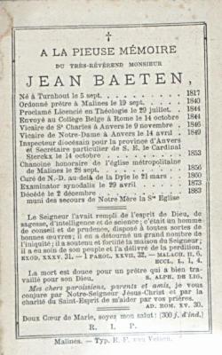 Jean Baeten, kanunnik