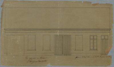 []oyens-Van Opstal, Aan het kasteel, maken afsluitingsmuur in facade met blinde ramen (voor houtschuur), 28/4/1877