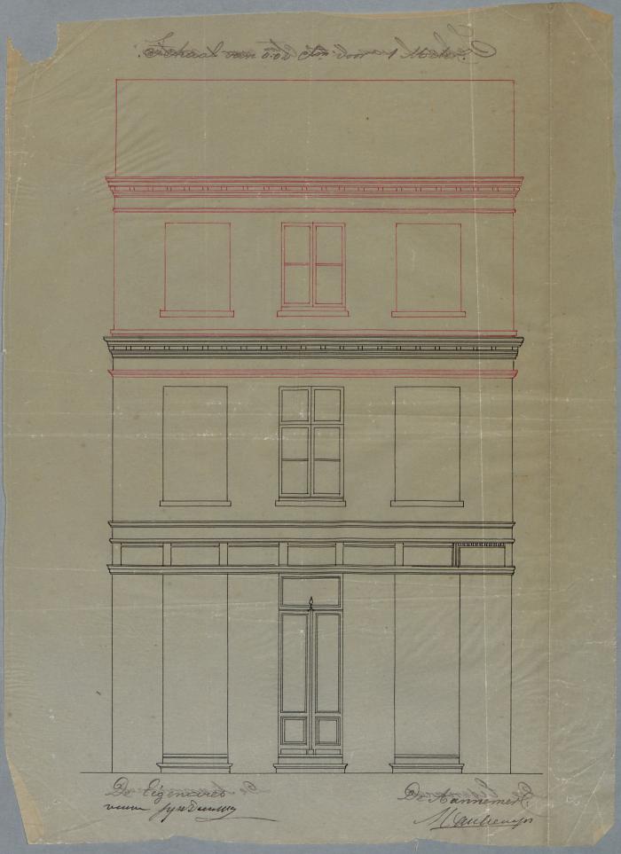 Dierckx Ign. (weduwe), Grote Markt, Wijk 1 nr. 9, verandering aan huizing, 27/6/1876
