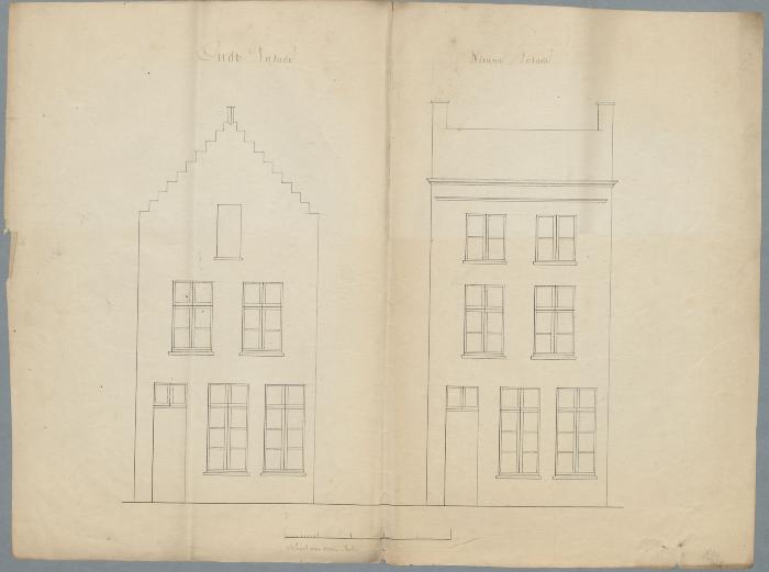 Liebrechts (de gemeenteontvanger), Grote Markt, Wijk 4 nr. 561, gevelverandering, 4/9/1854