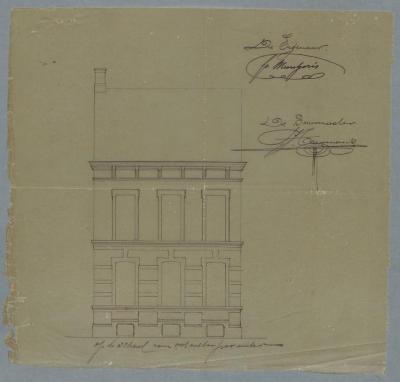 Meses-Goris F., Steenweg van de staat van Turnhout op Tilburg (achter Theobalduskapel), bouwen huizing, 11/6/1874