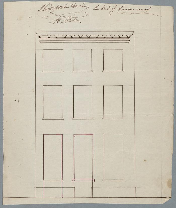 Timmermans J. (weduwe), Grote Markt, Sectie 3 nr. 503, gevelveranderingen (verplaatsen deur en raam), 23/10/1861