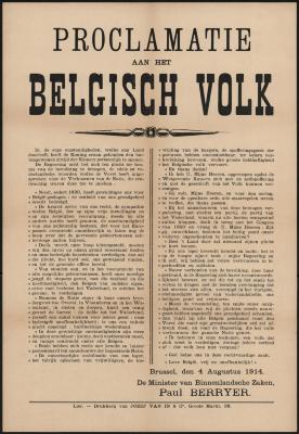 Proclamatie aan het Belgisch volk