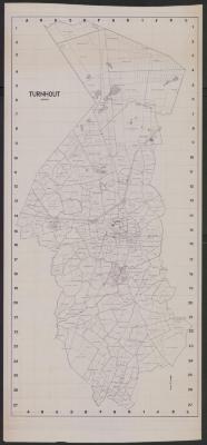 "Turnhout. 1/10.000", kaart van Turnhout met aanduiding van toponiemen
