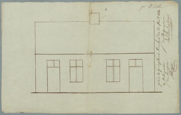 Vekken H., Ezelsbergen, bouwen huizing bestaande uit 2 woningen, 30/1/1841