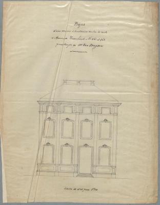 Van Pruyssen Philippe, Baan van Antwerpen naar Turnhout en Molenstraat ( de Merodelei), Sectie O nrs. 461 en 462, bouwen huis, 26/6/1860