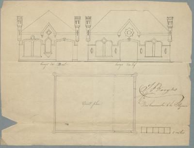 Borghs J., Staatsbaan van Turnhout naar Breda- "Engeland", "Engeland" bouwen nieuwe schuer of hangaer, 28/4/1864
