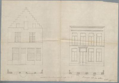 Vandeluygaetder C. Demmoiselle, Herentalsstraat , gevelveranderingen, 17/4/1862