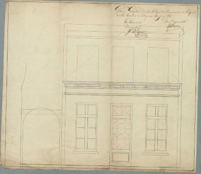 Casteleyns [I], Otterstraat , Wijk 2 nr. 21, woningveranderingen (verdieping bijbouwen, cornis verleggen, poort veranderen,…), 12/6/1845