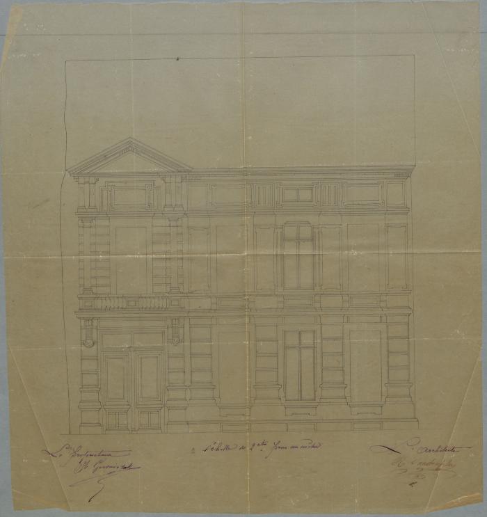 Gervais-Sak H., Leopoldstraat , bouwen gebouw, 10/2/1879