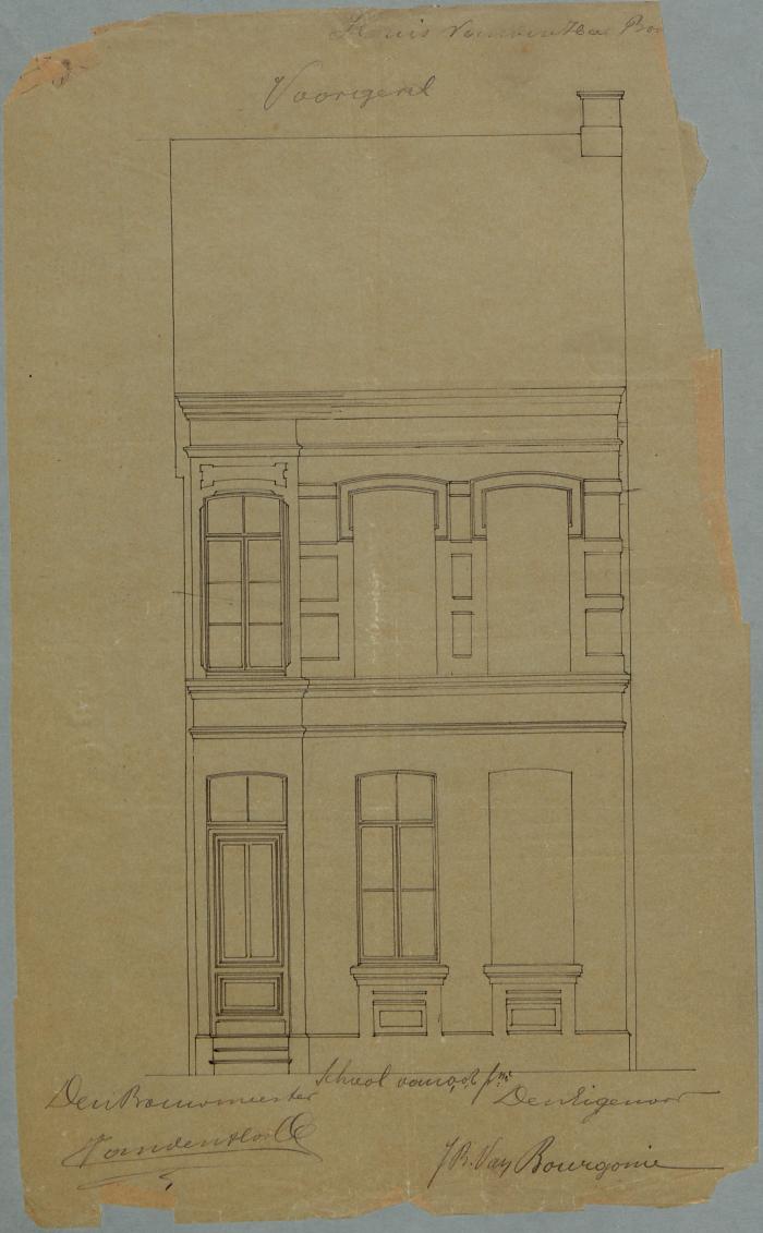 Van Bourgonie J.B., Warandestraat - Steenweg van de staat van Turnhout naar Hoogstraten, Wijk Q nr. 478a, bouwen huis, 23/2/1878
