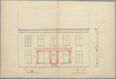 de Fierlant J., Gasthuisstraat langs de baan van Oostmalle naar Turnhout, nr. 395, plaatsen nieuwe deur, 10/3/1894