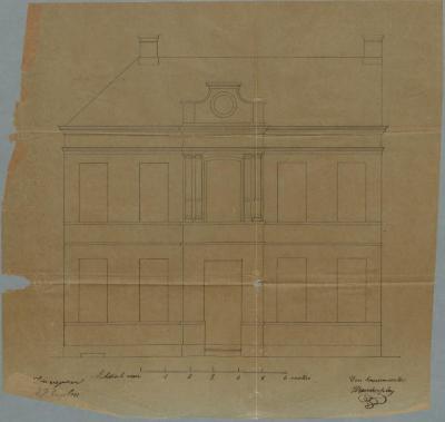 Engelen [], hoek Gemeentestraat en Warandestraat, steenweg van de Staat van Turnhout naar Hoogstraten, bouwen huizing, 19/7/1873