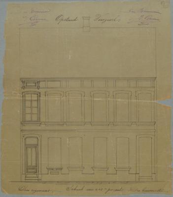 Gervais Hubertus, Warandestraat - Steenweg van de staat van Turnhout naar Hoogstraten- schuin over rijkswachtkazerne, bouwen 2 huizen, 17/8/1878