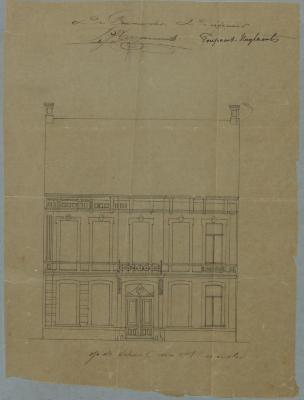 Poupaert-Kuylaerts, Steenweg van de staat van Turnhout op Antwerpen, Wijk P nrs. 125b en 127, bouwen huizing, 2/7/1872