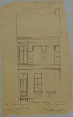 Van Bourgonie J.B., Warandestraat - Steenweg van de staat van Turnhout naar Hoogstraten, Wijk Q nr. 478a, bouwen huis, 23/2/1878