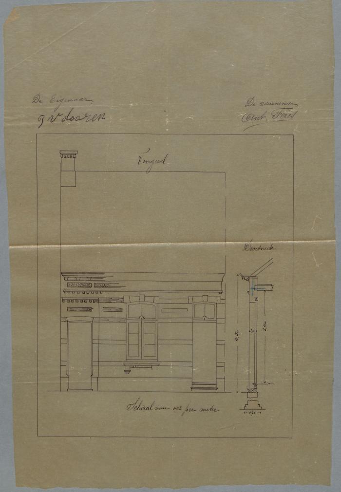 Van Dooren P., Baan van Turnhout naar Hoogstraten, bouwen huis, 18/7/1895