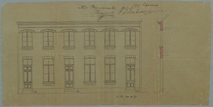 Verhaegen J.J., baan van Antwerpen naar Turnhout, Sectie O nr. 432a, bouwen 3 huizen, 5/10/1894