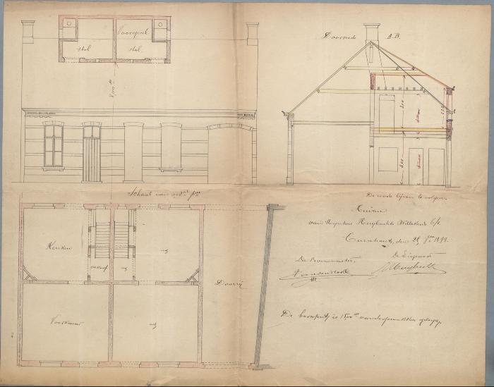 Huybrechts Jos, Patriottenstraat sectie O nr. [5]90, bouwen 2 huizen met inrijpoort en aanhorigheden, 2/11/1899