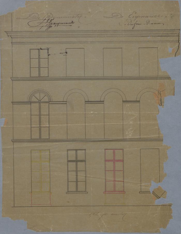 Dufour-Dessauer J. , steenweg van Turnhout naar Tilburg, afdeeling R nr. 420[e], veranderen raam in deur en een deur in raam, 5/5/1894