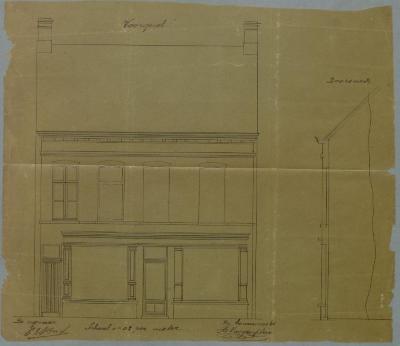 Vandenbergh P., Warandestraat , Sectie R nr. 369a / nr. 12, bouwen nieuwe voorgevel, 30/10/1895
