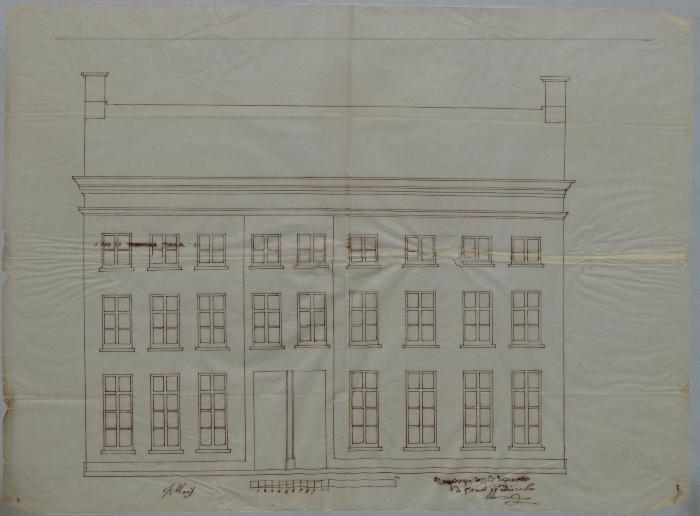 Dierckx [], Papenstraatje, verhoogen fabrieksgebouw met 2 verdiepingen, 24/4/1850