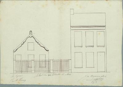 Prinsen Jos[..], Gemeentestraat, bouwen huis met werkhuis, 3/1/1874