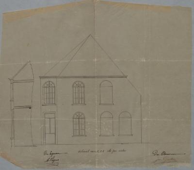 Nuyens Domez, Begijnenstraat, sectie 4 nr. []26, veranderingen aan huizing en maken keldergat, 10/5/1884