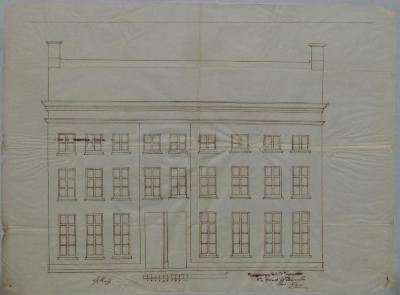 Dierckx [], Papenstraatje, verhoogen fabrieksgebouw met 2 verdiepingen, 24/4/1850