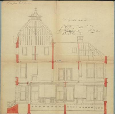 Dufour François Graatakker vergroten van gebouwen van zijn landgoed 03/3/1900