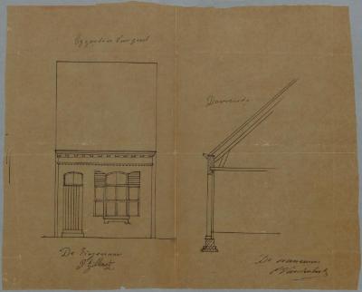 G. Gillemot, Hannuitstraat, naast de huizen van Jos Van Walderen, bouwen van een huis, 16/1/1897