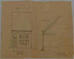 G. Gillemot, Hannuitstraat, naast de huizen van Jos Van Walderen, bouwen van een huis, 16/1/1897