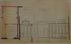 Gevers de la Costa, hoek Markt met Nieuwstraat, bouwen veranda met keuken achter huizing, 1/6/1901