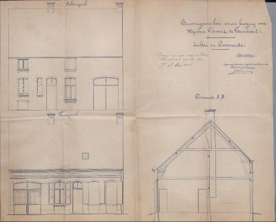 Cavens J.B., Otterstraat Provinciale baan van Turnhout naar Mol sectie N nr. 160, bouwen huis, 16/11/1901