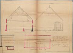 Sels Karel, 16 meter van de buurtweg te Zevendonk nr. 76, herbouwen schuur en maken beirput, 23/5/1902