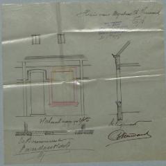 Verwaest Carolus, Kasteleinstraat nr. 219 - Staatsbaan van Turnhout naar Breda, veranderen venster in vitrine in voorgevel huis, 30/11/1905