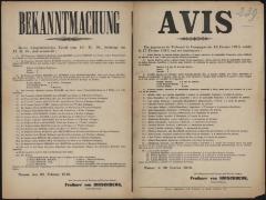 Bekanntmachung/Avis