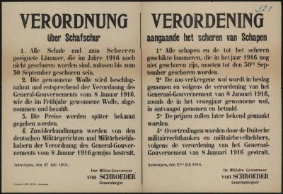 Verordening aangaande het scheren van schapen