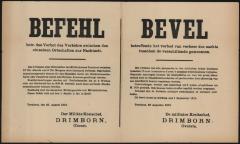 Bevel betreffende het verbod van verkeer des nachts tusschen de verschillende gemeenten