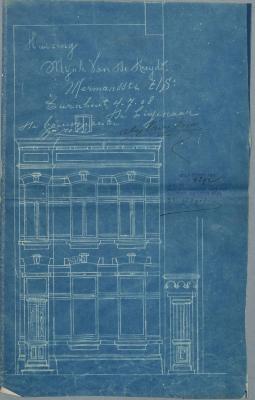 Van der Reydt Al., Mermansstraat, bouwen huizing, 23/9/1908