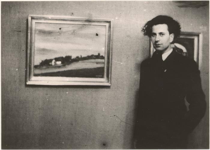 Leo Levi / tentoonstelling in Kursaal met schilder