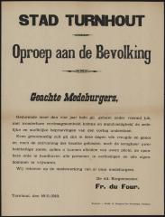 Oproep aan de bevolking