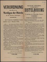 Distelrooiing en vernietiging der schadelijke planten