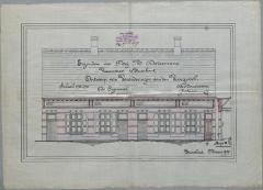 Botermans Melanie, Vianenstraat, bouwen nieuwe voorgevel aan 4 huizen, 20/4/1909