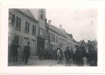 Brandweeroefeningen op de Grote Markt