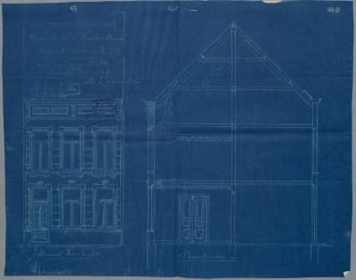 Van den Brandt (de kinderen), Herentalsstraat - Staatsbaan van Turnhout naar Diest - rechterzijde, herbouwen woning, 26/5/1909