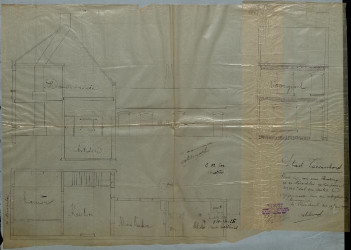 Van Dael Willem, Staatsbaan van Oostmalle naar Turnhout - tussen palen 4k2 en 4k3 - rechterkant, bouwen huis, 23/7/1909
