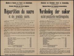 Verdeeling der suiker en der gesuikerde voortbrengselen